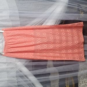 LA Hearts Side-slit Maxi Skirt SM Coral